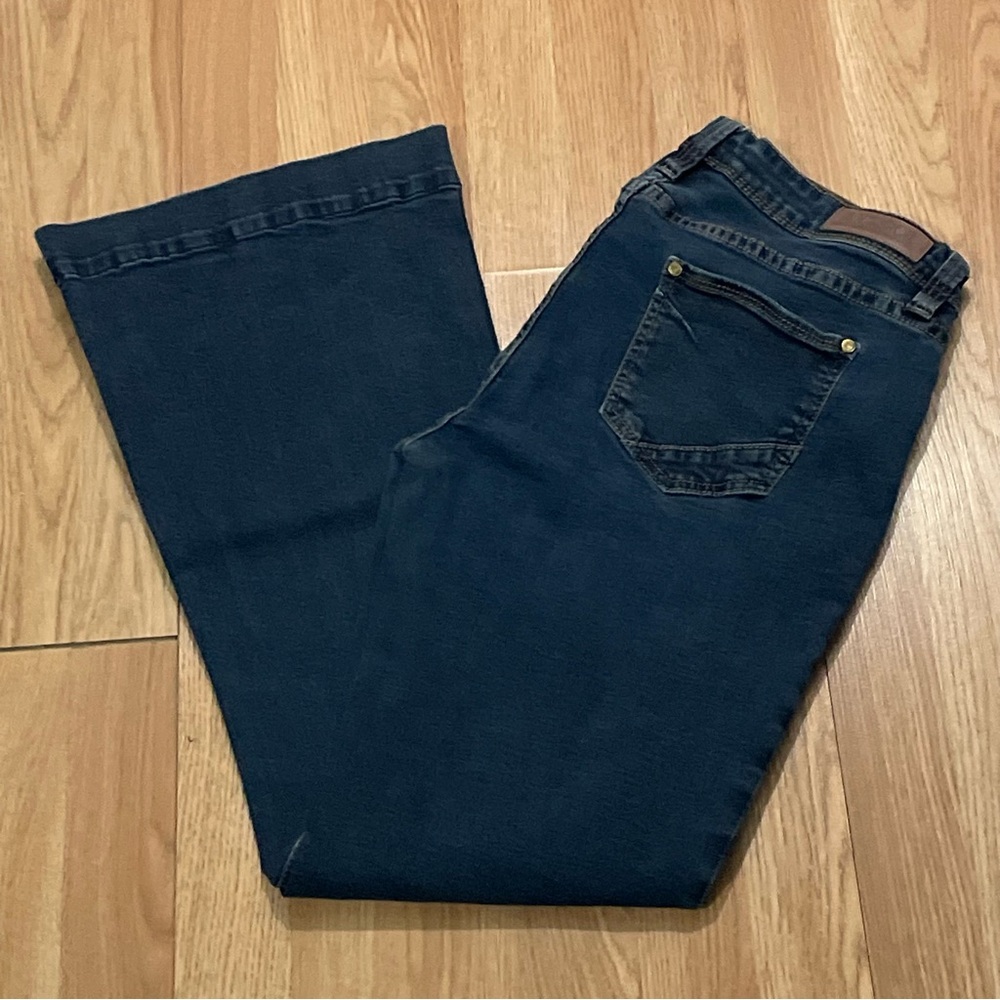 Rock & Roll Women’s Trouser Jeans 34x34 (34x32) Flare Bootcut Blue Dark Western